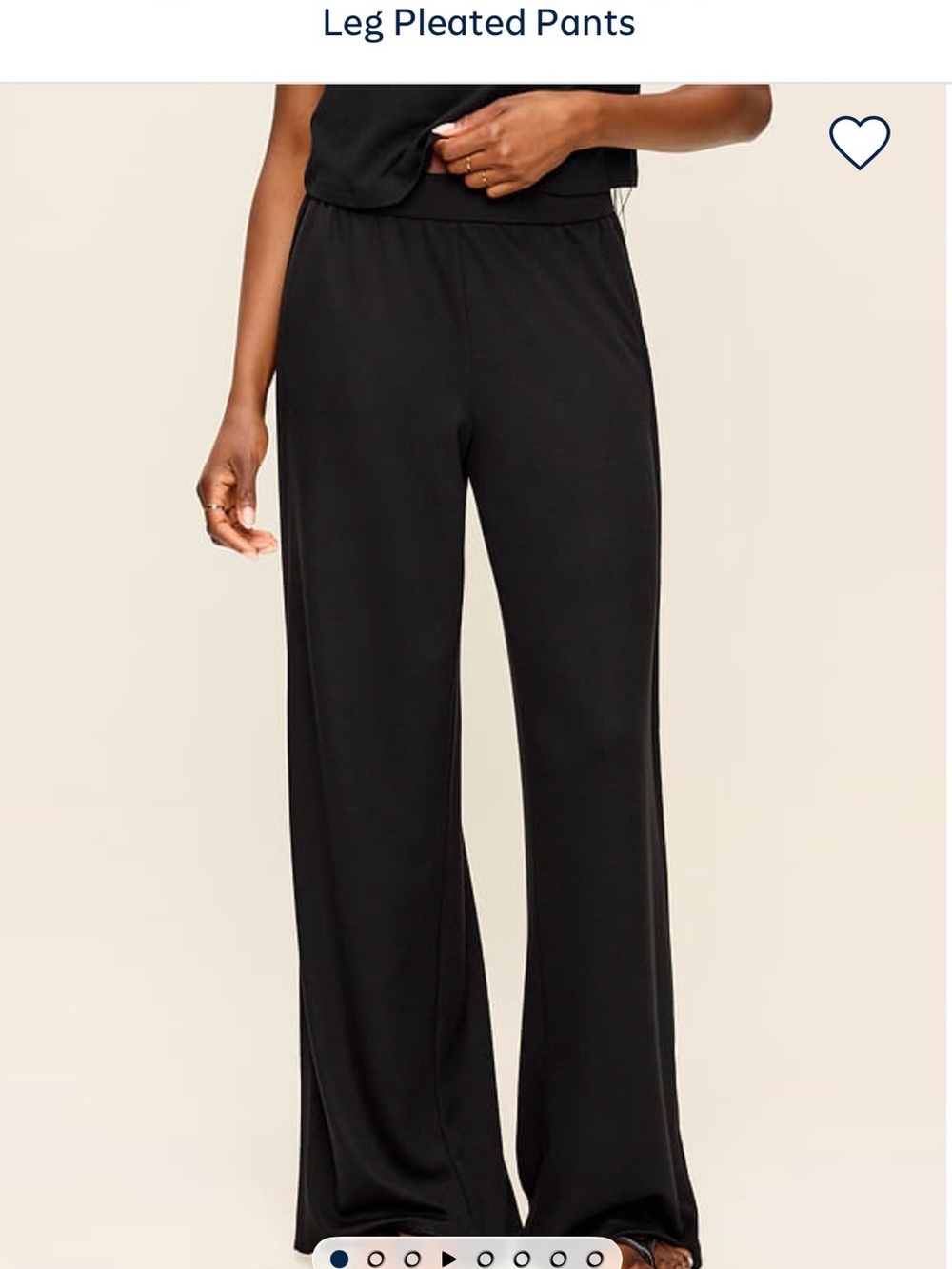 Old Navy Black Wide-Leg Pleated Pants
